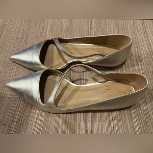 LK Bennett Silver Flats